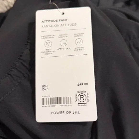 Athleta Attitude Lined Pant Size 6 - Picture 8 of 8